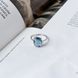 Серебряное кольцо с топазом Лондон Блю 3.95ct, вес изделия 2,49 гр (2020165) 18 размер 2020165 фото 6