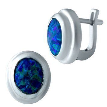 Срібні сережки з опалом 2.2ct (1921449) 1921449 фото