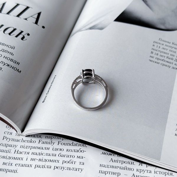 Серебряное кольцо с натуральным сапфиром 3.477ct, вес изделия 3,53 гр (2157861) 18.5 размер 2157861 фото