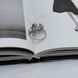 Серебряное кольцо с натуральным изумрудом, фианитами, вес изделия 4,56 гр (2172338) 18 размер 2172338 фото 4