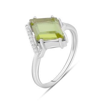 Срібна каблучка з Султаніт султанітом 3.188ct, вага виробу 3,05 гр (2091370) 17.5 розмір 2091370 фото