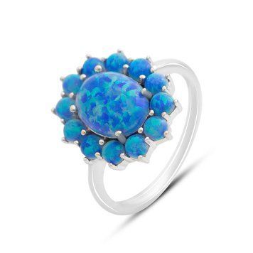 Срібна каблучка з опалом 1.417ct, вага виробу 3,59 гр (2151845) 17.5 розмір 2151845 фото
