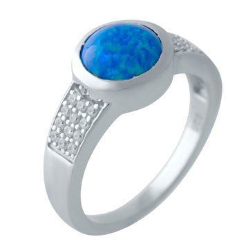 Срібна каблучка з опалом 0.793ct, вага виробу 3,29 гр (2024071) 17 розмір 2024071 фото