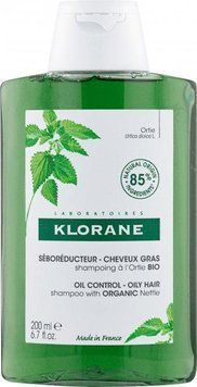 Клоран Крапива шампунь для жирных волос Klorane shampooing a l'ortie Bio, 200мл 236665 фото