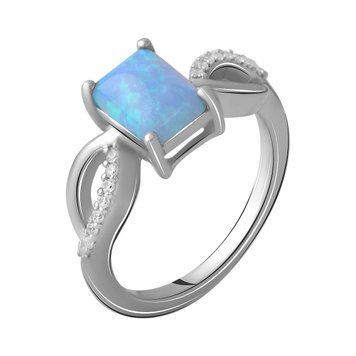 Серебряное кольцо с опалом 0.951ct, вес изделия 2,93 гр (2060789) 17.5 размер 2060789 фото