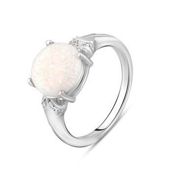 Серебряное кольцо с опалом 1.73ct, вес изделия 3,09 гр (2105602) 17.5 размер 2105602 фото