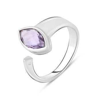 Серебряное кольцо с натуральным аметистом 1.517ct, вес изделия 3,24 гр (2108870) 17 размер 2108870 фото