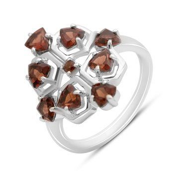 Серебряное кольцо с натуральным гранатом 2.533ct, вес изделия 3,93 гр (2171515) 17 размер 2171515 фото
