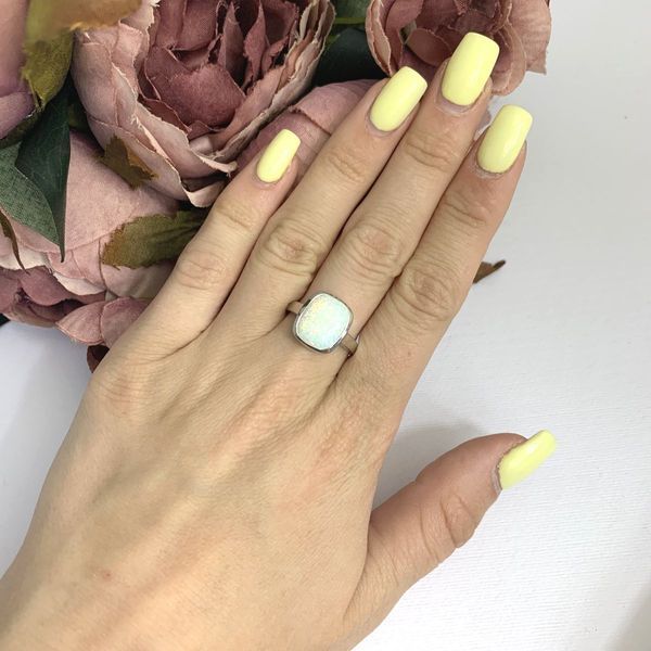 Серебряное кольцо с опалом 2.069ct, вес изделия 3,74 гр (2091578) 18 размер 2091578 фото