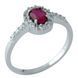 Серебряное кольцо с натуральным рубином 1.19ct, вес изделия 1,95 гр (1959527) 17.5 размер 1959527 фото 1