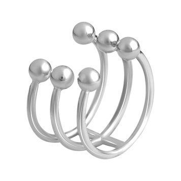 Серебряное кольцо с без камней, вес изделия 3,26 гр (2136903) adjustable размер 2136903 фото