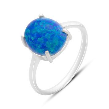 Срібна каблучка з опалом 1.8ct, вага виробу 2,11 гр (2024132) 17.5 розмір 2024132 фото