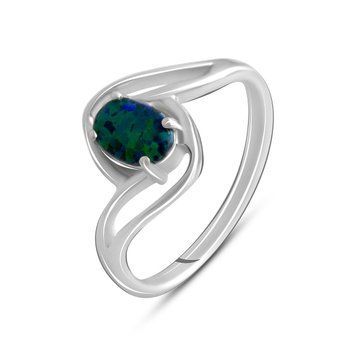 Срібна каблучка з опалом 0.271ct, вага виробу 2,18 гр (2125426) 17 розмір 2125426 фото