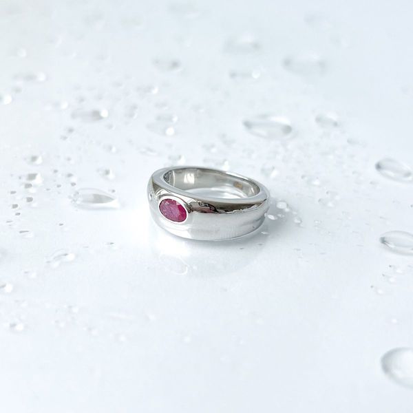 Срібна каблучка з натуральним рубіном 0.467ct, вага виробу 5,04 гр (2140450) 17 розмір 2140450 фото