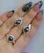 Срібний набір з золотими вставками та жемчугом 2795762556 фото 9