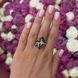 Серебряное кольцо с натуральным гранатом 4.46ct, вес изделия 4,36 гр (2171539) 18 размер 2171539 фото 5