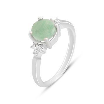 Серебряное кольцо с натуральным изумрудом 1.45ct, вес изделия 2,78 гр (2150947) 18 размер 2150947 фото