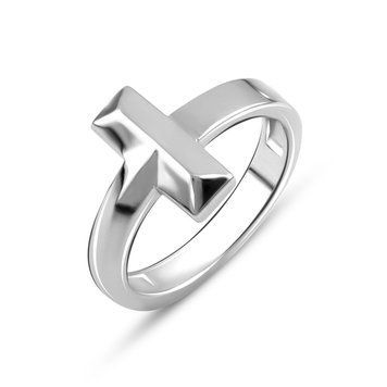 Серебряное кольцо с без камней, вес изделия 3,66 гр (2080091) 17.5 размер 2080091 фото