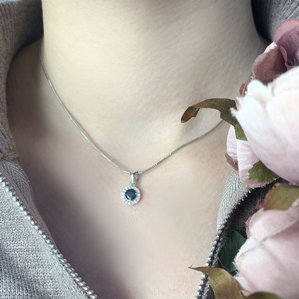 Серебряная подвеска с сапфиром 0.882ct (2021841) 2021841 фото