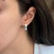 Серебряные серьги с натуральным изумрудом 0.8ct (2140726) 2140726 фото 5