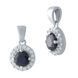 Серебряная подвеска с сапфиром 0.882ct (2021841) 2021841 фото 1