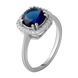Серебряное кольцо с сапфиром nano 1.741ct, вес изделия 2,64 гр (2006923) 17.5 размер 2006923 фото 1