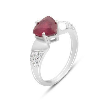 Серебряное кольцо с натуральным рубином 2.733ct, вес изделия 3,75 гр (2157878) 17 размер 2157878 фото