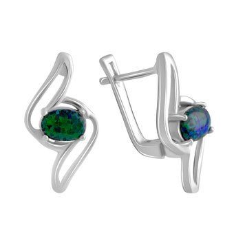 Срібні сережки з опалом 0.543ct (2125433) 2125433 фото