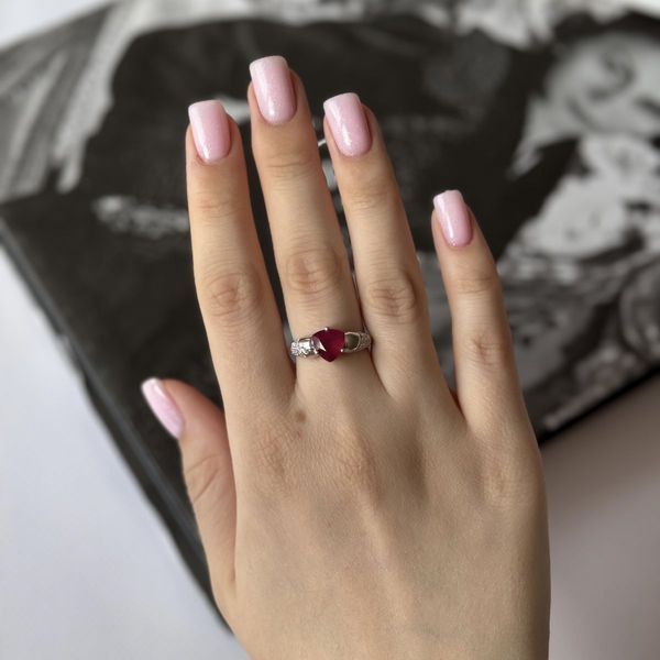 Серебряное кольцо с натуральным рубином 2.733ct, вес изделия 3,75 гр (2157878) 17 размер 2157878 фото