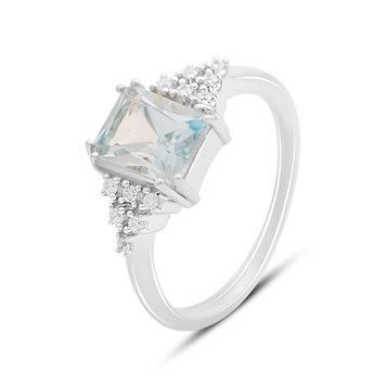 Серебряное кольцо с натуральным топазом 2.13ct, вес изделия 2,85 гр (2167808) 17.5 размер 2167808 фото