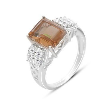 Серебряное кольцо с Султанит султанитом 4.122ct, вес изделия 3,7 гр (2163848) 18 размер 2163848 фото
