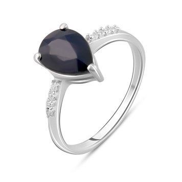 Срібна каблучка з натуральним сапфіром 2.358ct, вага виробу 2,55 гр (2098102) 17 розмір 2098102 фото