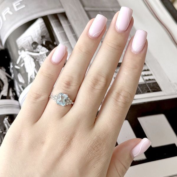 Срібна каблучка з натуральним топазом 2.13ct, вага виробу 2,85 гр (2167808) 17.5 розмір 2167808 фото