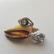 Серебряные серьги с цитрином nano 4.9ct, фианитами (2123026) 2123026 фото 3