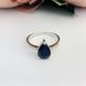 Серебряное кольцо с натуральным сапфиром 2.358ct, вес изделия 2,55 гр (2098102) 17 размер 2098102 фото 2