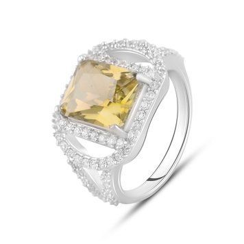Срібна каблучка з містик топазом 3.74ct, фіанітами, вага виробу 4,06 гр (2123064) 16 розмір 2123064 фото