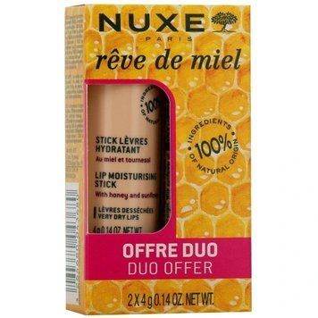 Нюкс Набор ДУО Медовая мечта стик для губ Nuxe R&ecirc;ve de miel Stick l&egrave;vres kit, 2*4г 3264680043680 фото