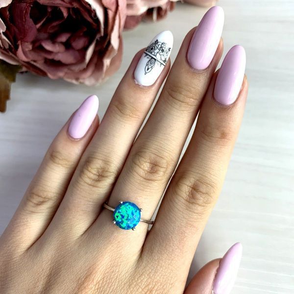Серебряное кольцо с опалом 1.158ct, вес изделия 3,02 гр (1970393) 17 размер 1970393 фото