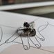 Серебряное кольцо с натуральным раухтопазом (дымчатым кварцем) 3.192ct, фианитами, вес изделия 4,43 гр (2180470) 18 размер 2180470 фото 5