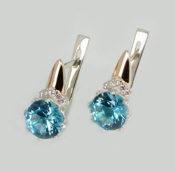 Серебряные серьги с золотыми пластинами 2795762237 фото