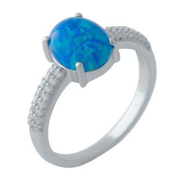 Срібна каблучка з опалом 1.493ct, вага виробу 2,81 гр (2024262) 17 розмір 2024262 фото