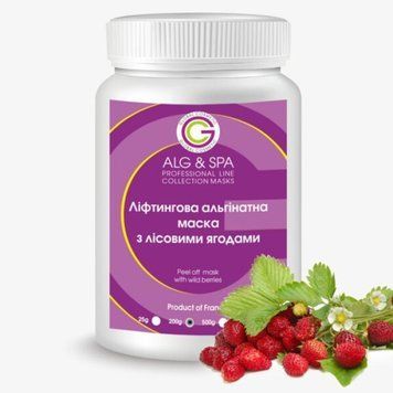 Лифтинговая альгинатная маска Лесные ягоды Peel off Mask with wild berries ALG & SPA, 500г ALG040-500 фото
