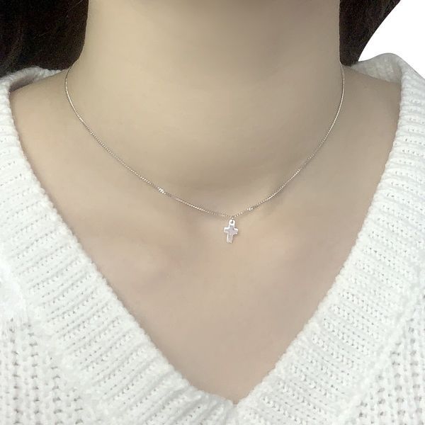 Серебряное колье с без камней, вес изделия 1,68 гр (1983096) 350400 размер 1983096 фото