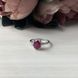 Серебряное кольцо с натуральным рубином 2.92ct, вес изделия 2,1 гр (1231333) 18.5 размер 1231333 фото 2