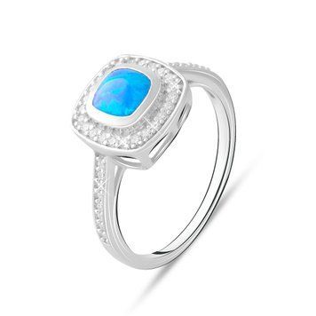 Серебряное кольцо с опалом 0.86ct, вес изделия 3,11 гр (2072874) 17.5 размер 2072874 фото