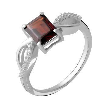 Срібна каблучка з натуральним гранатом 2.308ct, вага виробу 3,21 гр (2051596) 17 розмір 2051596 фото