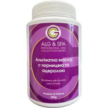 Альгинатная маска омолаживающая с черникой и ацеролой Bilberry With Acerola Peel off Mask ALG & SPA, 1кг ALG018-1000 фото