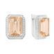 Срібні сережки з морганітом nano 14.193ct, фіанітами (2162490) 2162490 фото 1
