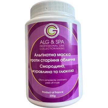 Альгинатная маска против старения Смородина+клюква+глюкоза Peel off Mask Cranberry Glucoemprein ALG & SPA,200г ALG046-200 фото
