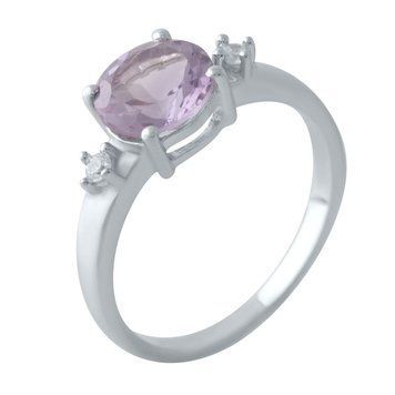 Срібна каблучка з натуральним аметистом 1.657ct, вага виробу 2,64 гр (2024323) 18 розмір 2024323 фото